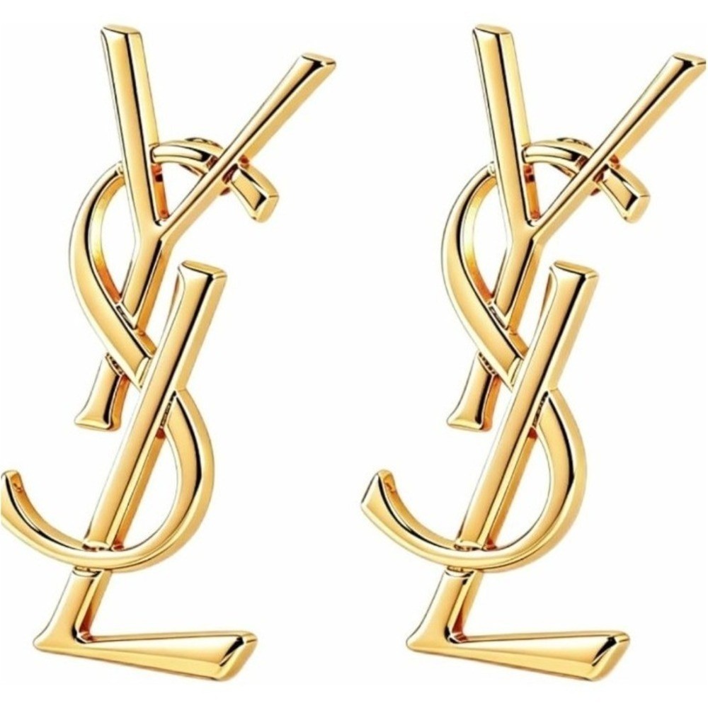 Gold Intertwined Stud Earrings, Minimalist Large Metal Statement Drop Earrings
