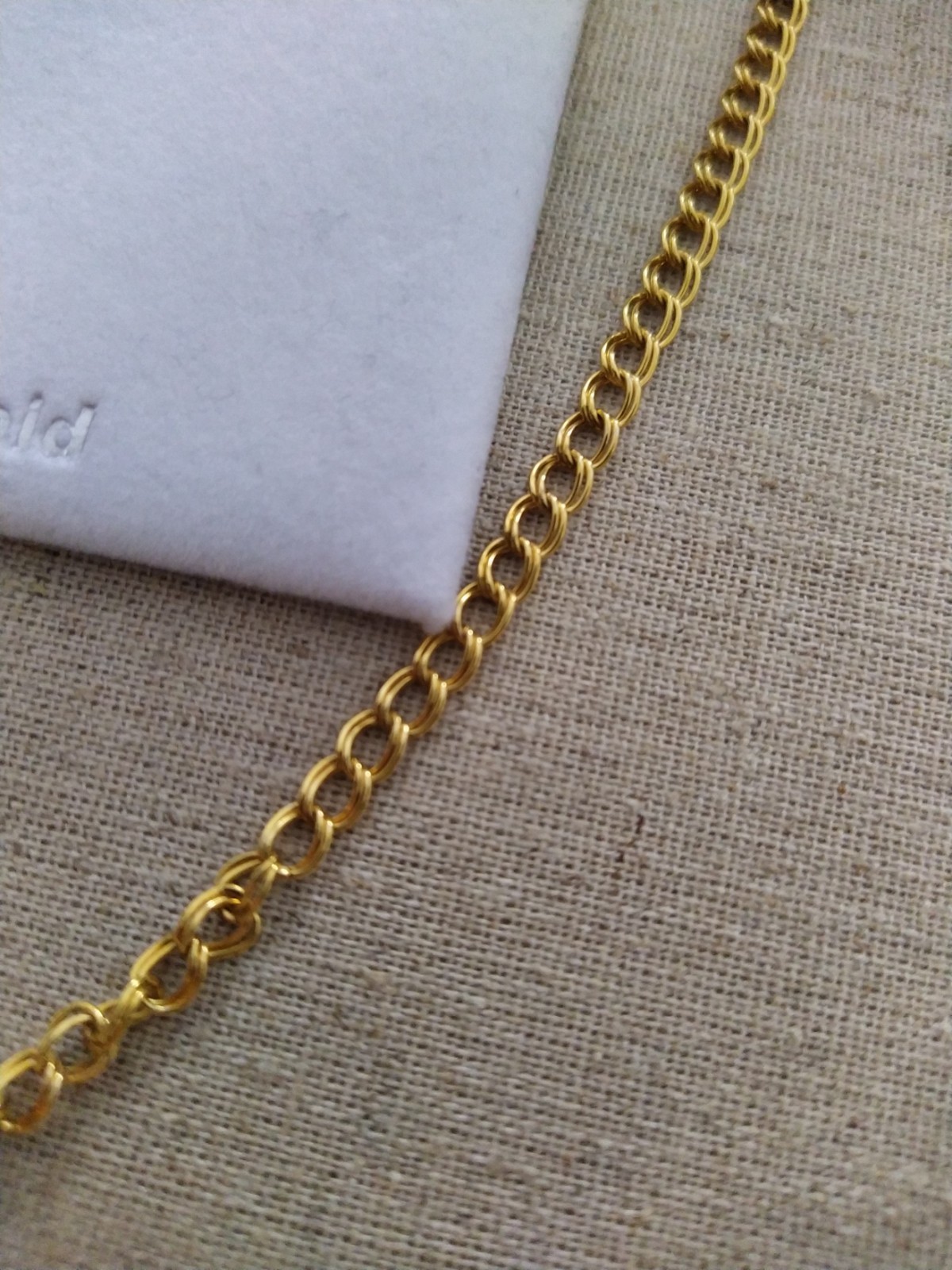 14ct Rolled Gold Double Curb Toggle T-Bar Necklace Worn Twice 7g approx light