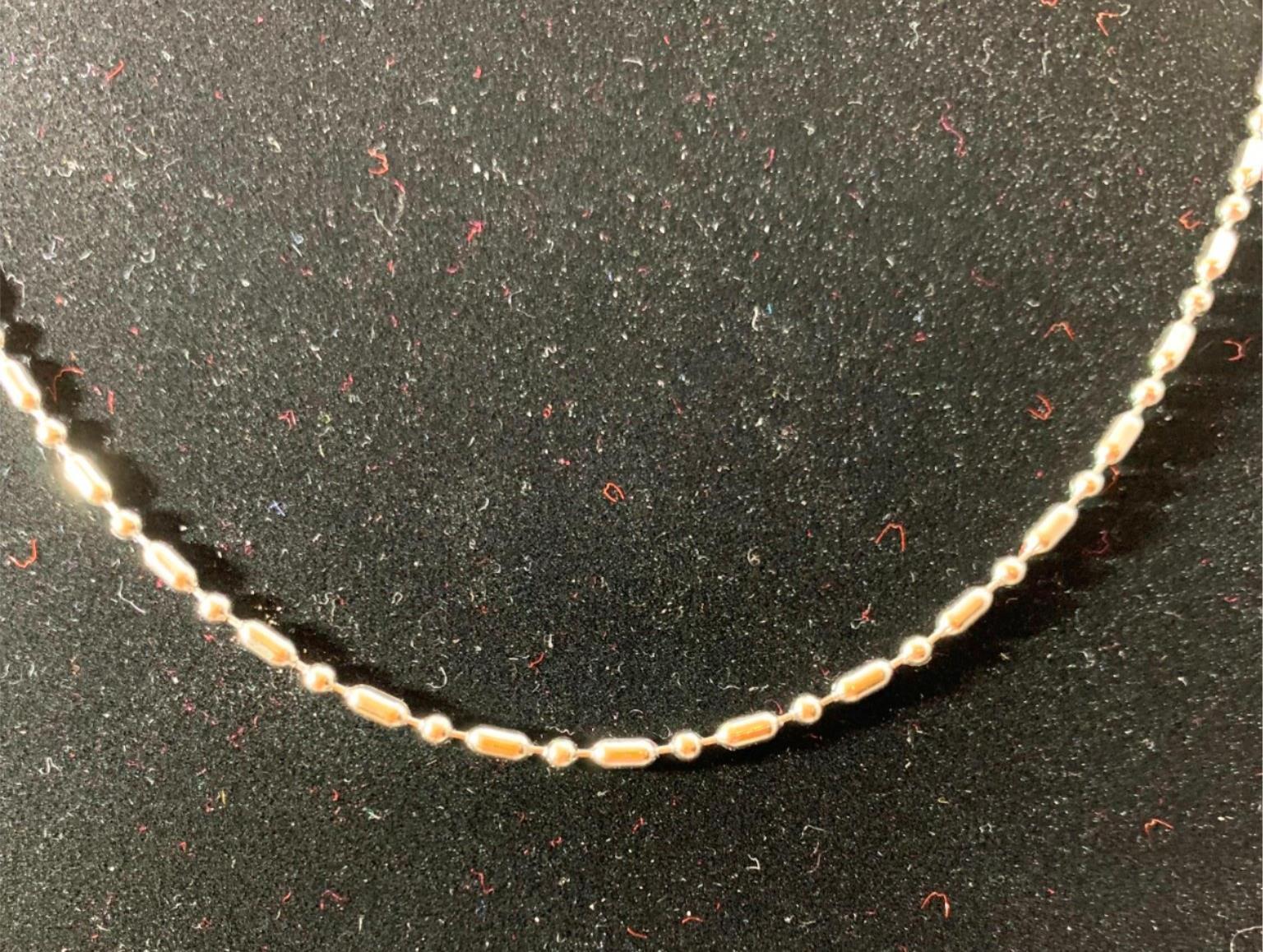 1.5MM-6MM 16-108″ STAINLESS STEEL SILVER BALL AND OVAL BEAD CHAIN NECKLACE
