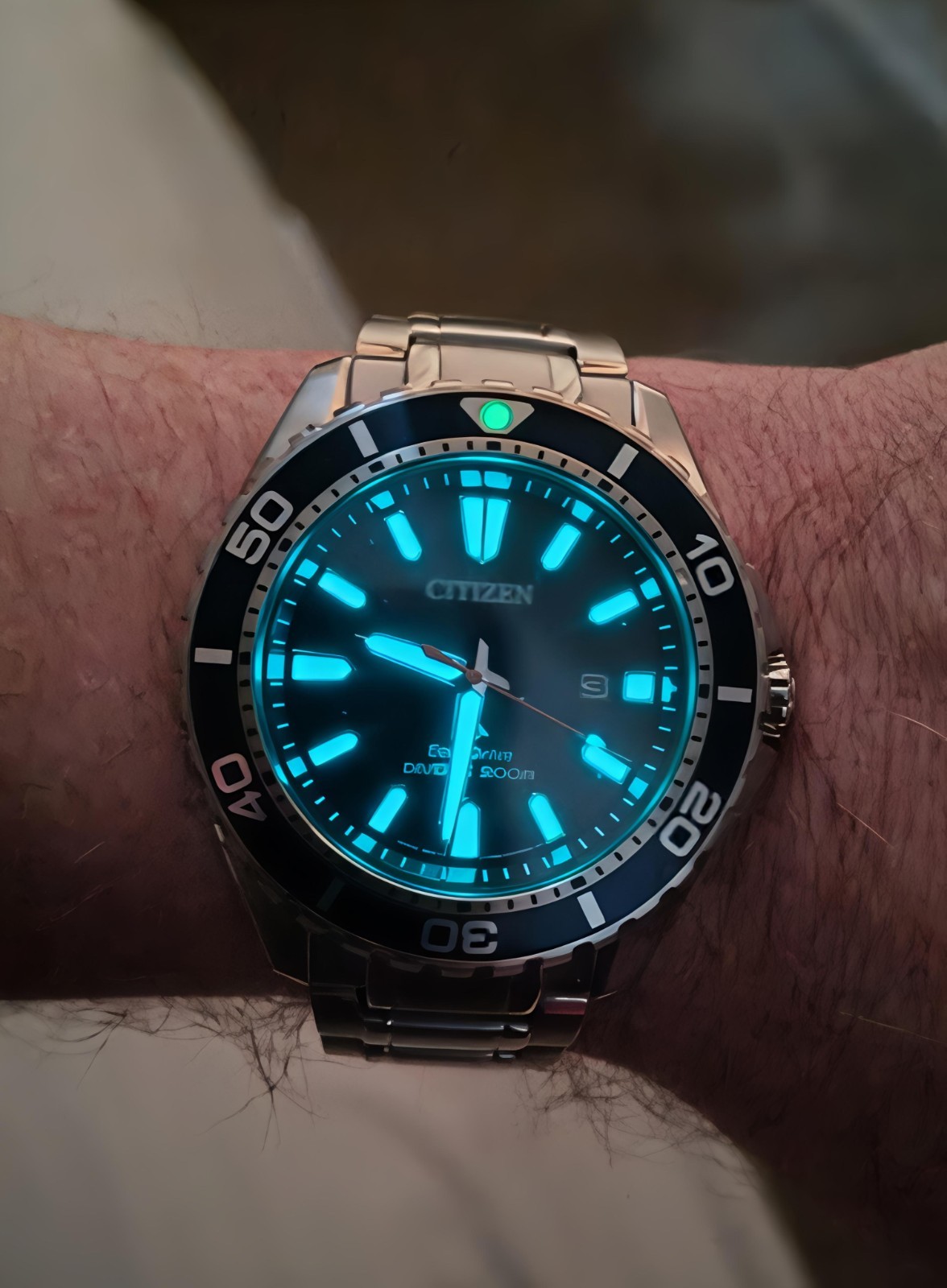 Citizen Eco-Drive Promaster Diver 200m Blue Dial Steel Bracelet BN0191-55L