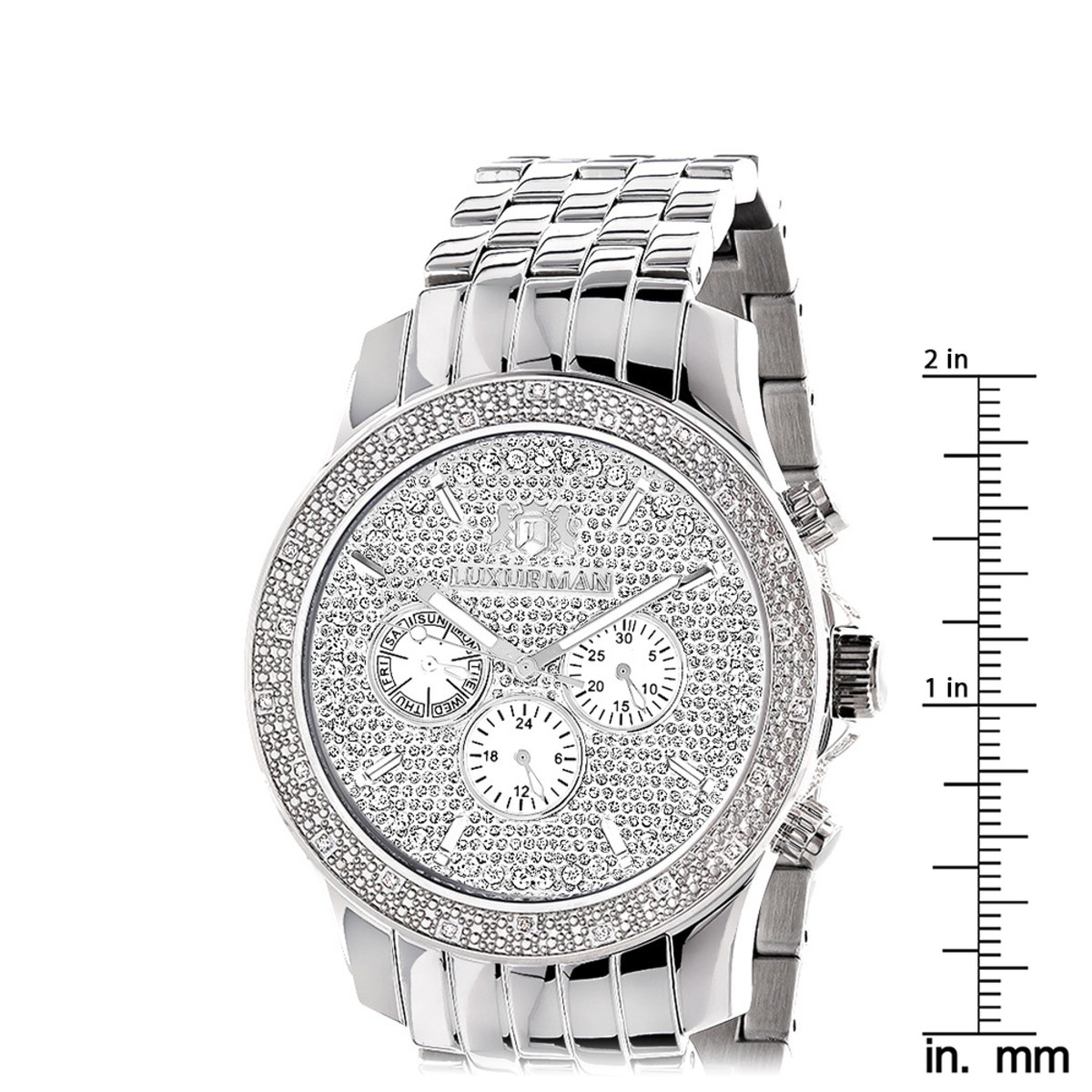 Luxurman Men’s Real Diamond Watch 0.25ct
