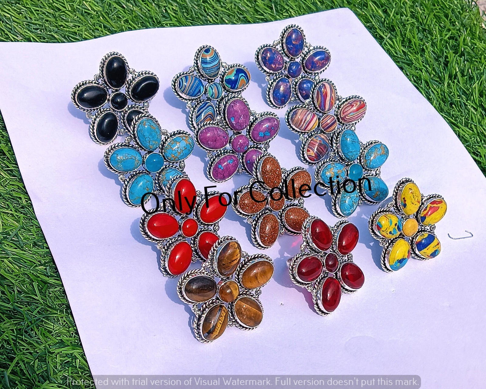 Amazing Garnet & Mix Gemstone 925 Sterling Silver Plated Rings Lot Bulk Jewelry
