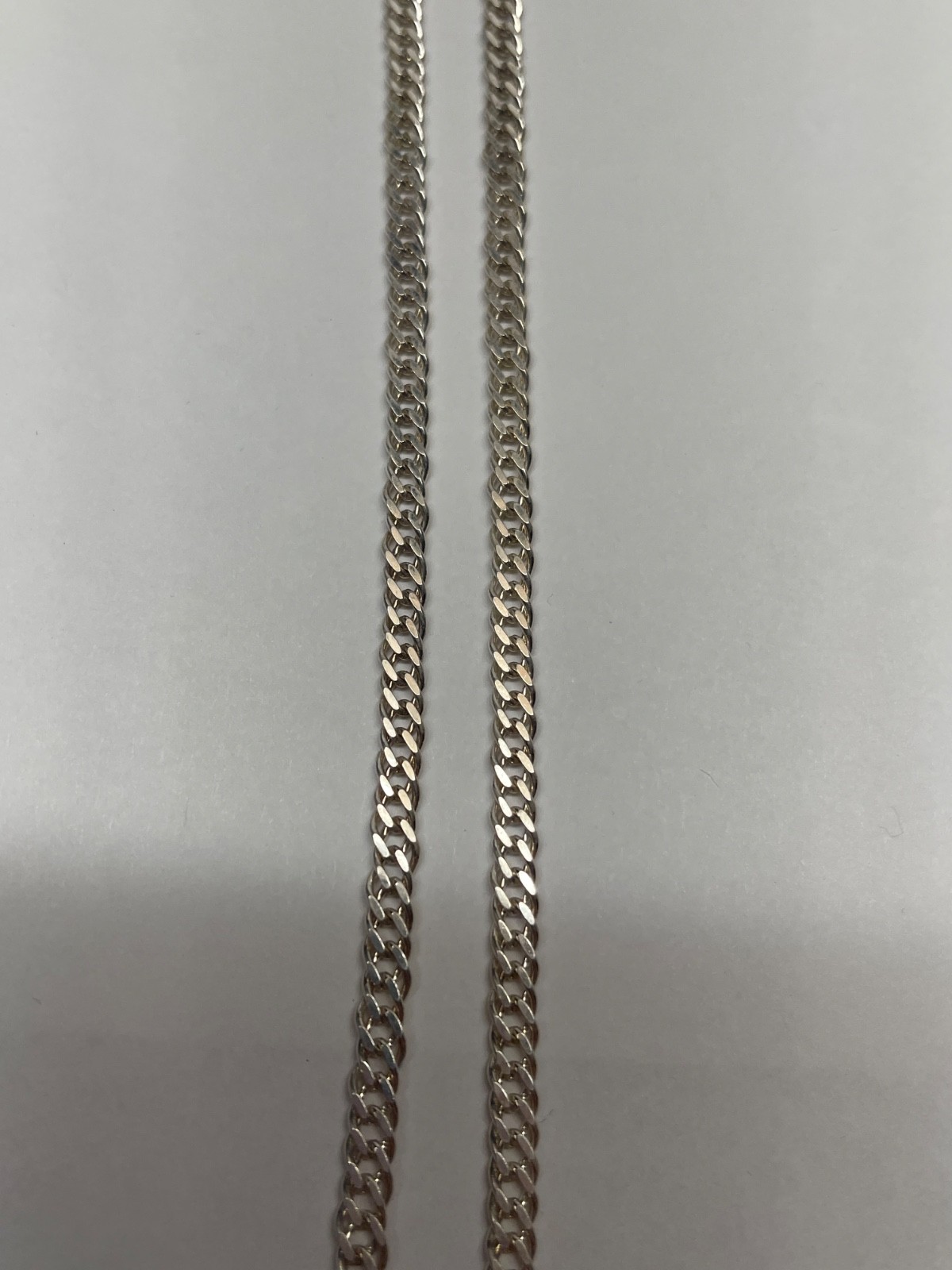 Italy 925 Sterling Silver Double Curb Cuban Chain Necklace 24” 17.7g