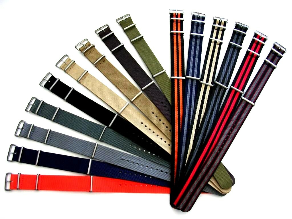 18 20 22 24 NATO G10® watchband strap Ballistic nylon RAF bond Military IW SUISS