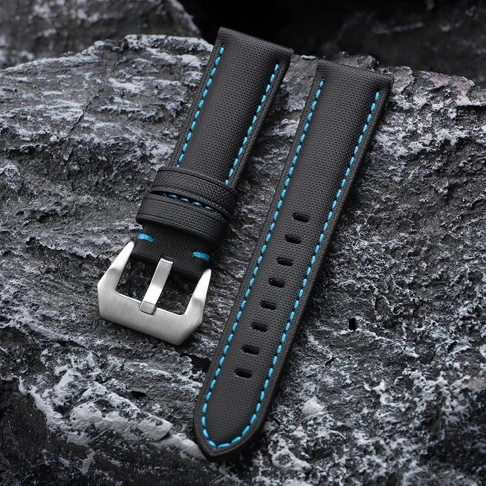 Genuine Sailcloth Watch Band 20mm 22mm 24mm 26mm Waterproof Quick Release Strap