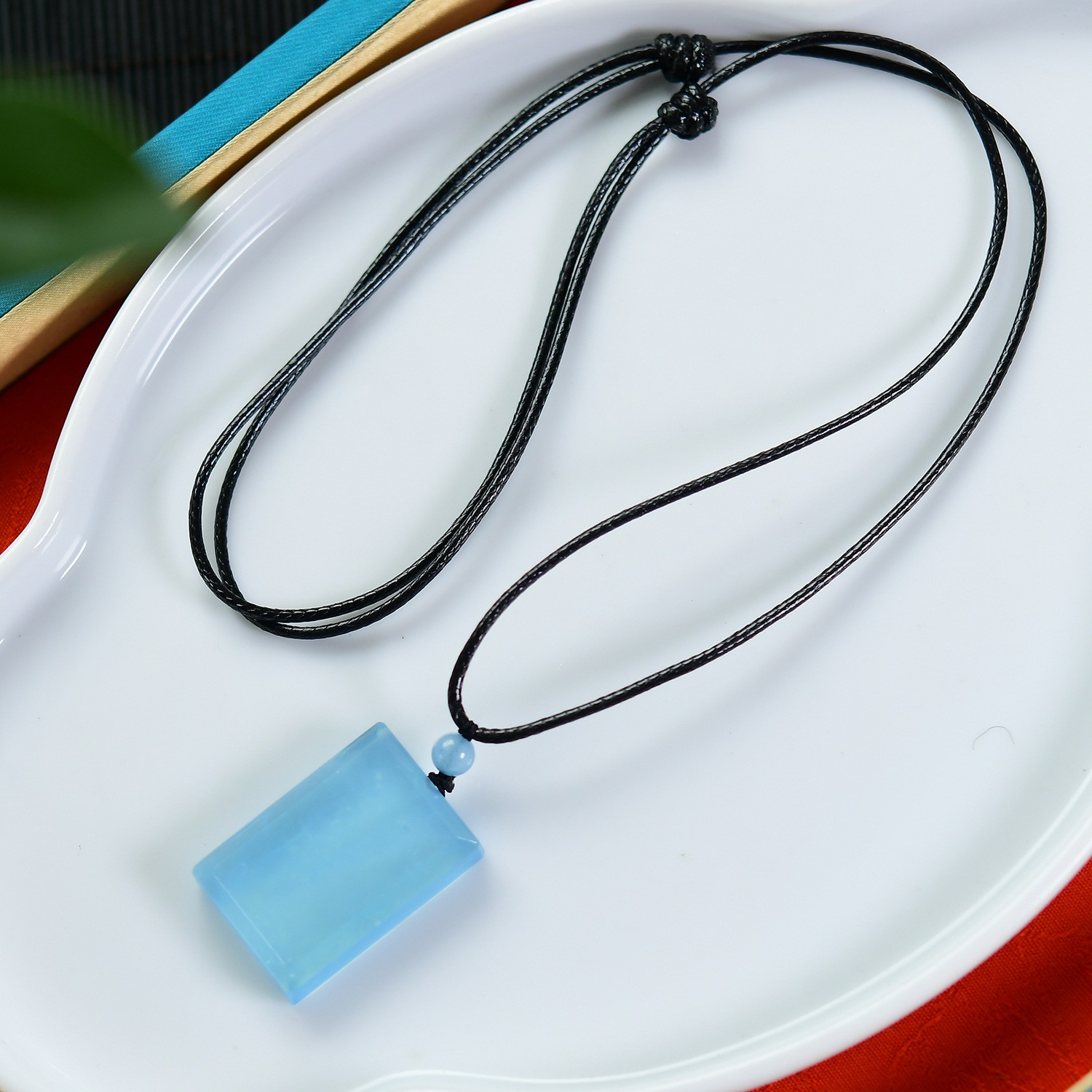 Natural Sea Blue Treasure Ping An An Wu Pai Fang Pai Specification