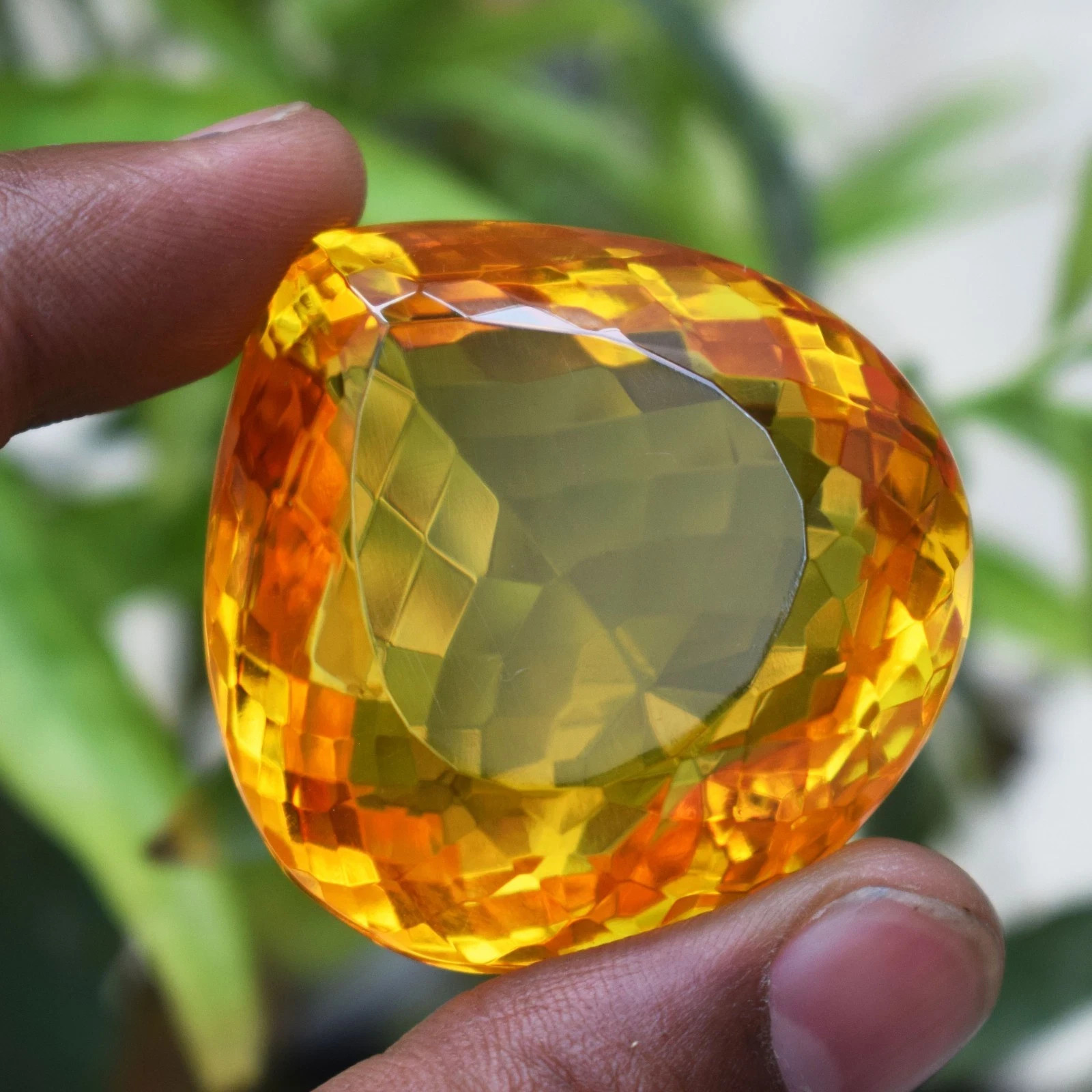 308.95 Carat Huge Yellow Orange Citrine Pear Cut Certified Loose Gemstone