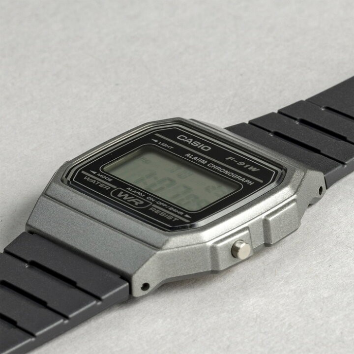 CASIO F-91W & F-91WM-1B Set of 2 – Classic Black & Metallic Silver Digital Watch