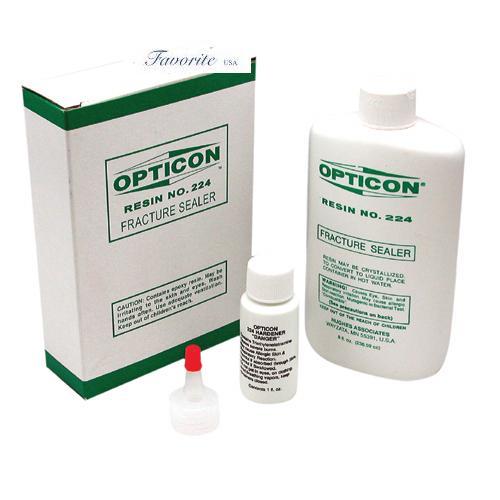 OPTICON® FRACTURE SEALER & HARDENER LAPIDARY 8 FL. OZ. RESIN No. 224 – NEW!