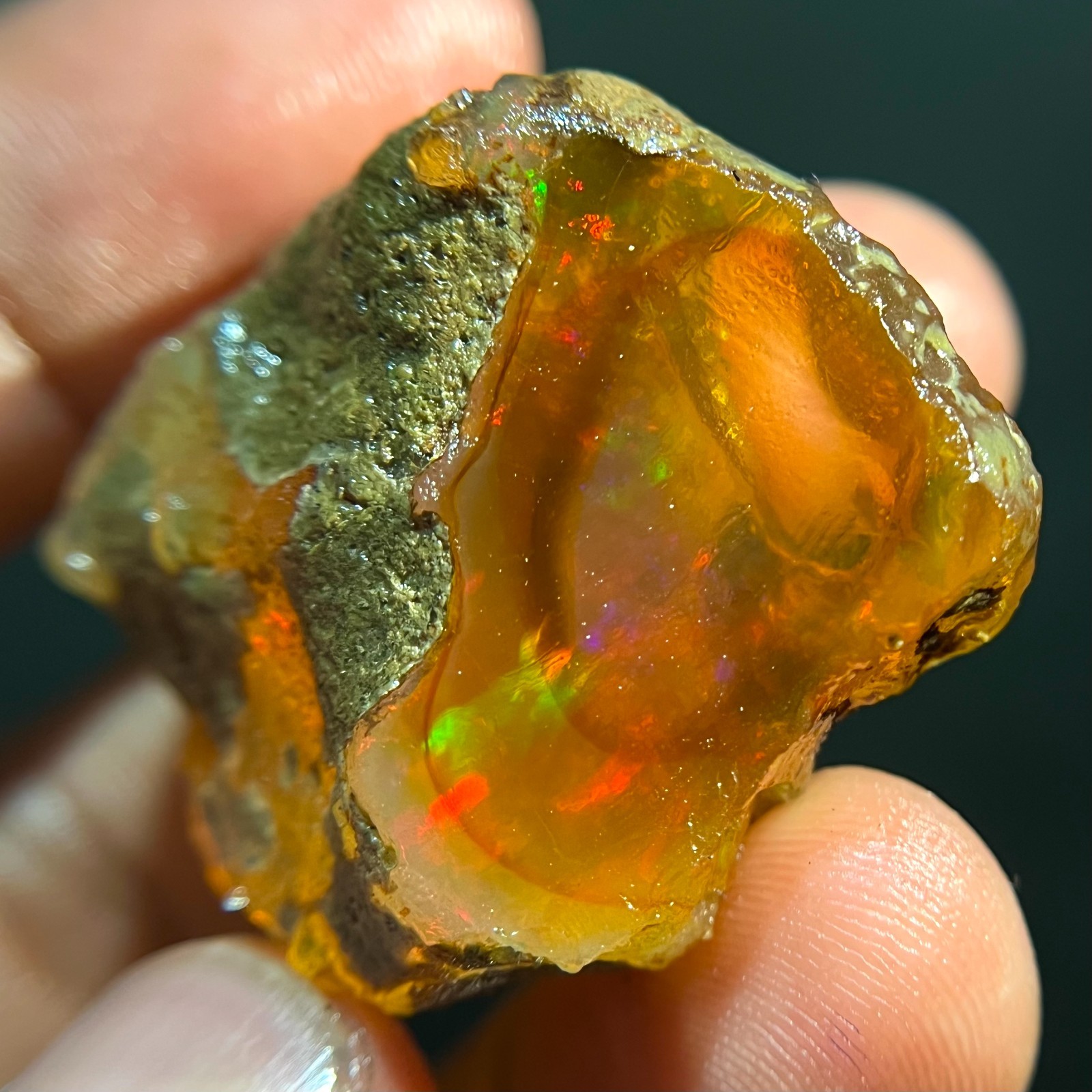 Opal Rough Natural Ethiopian 83 Cts Incredible Welo Multi Fire Opal Gemstone Raw