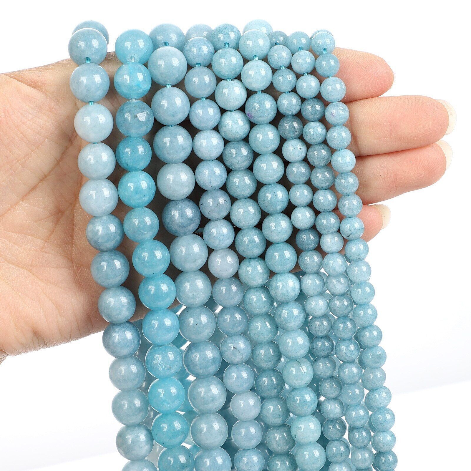 Natural Gemstone Round Spacer Loose Beads Jewelry Making 4mm/6mm/8mm/10mm/12mm