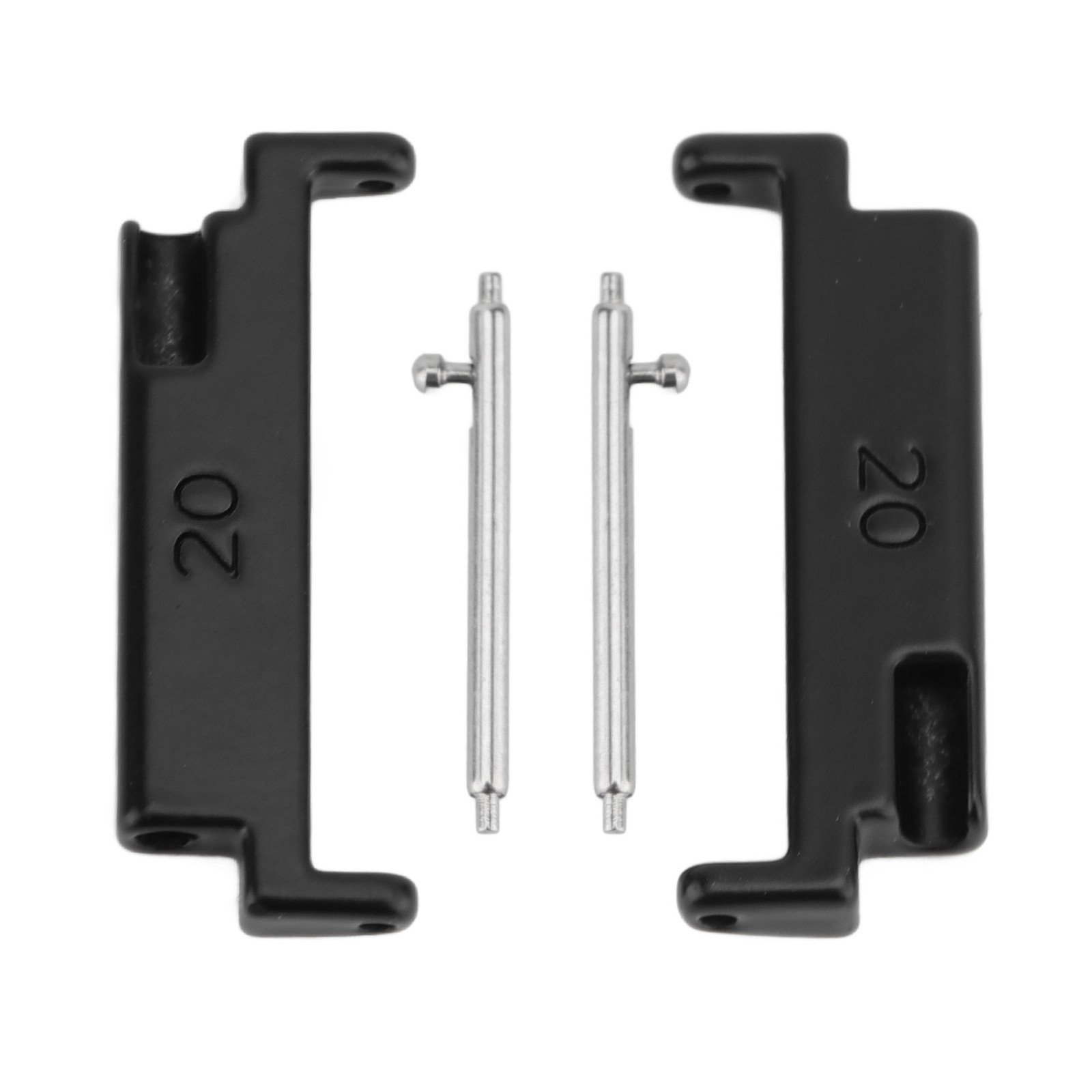Black A Pair 1 Pair Metal Watch Band Adapter 20 To 22mm Watch Strap Connect N