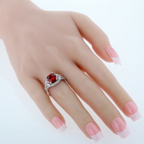 Silver Plated Cocktail Valentine Gifts Ring 2.58 Ct CZ Party Anniversary Ring