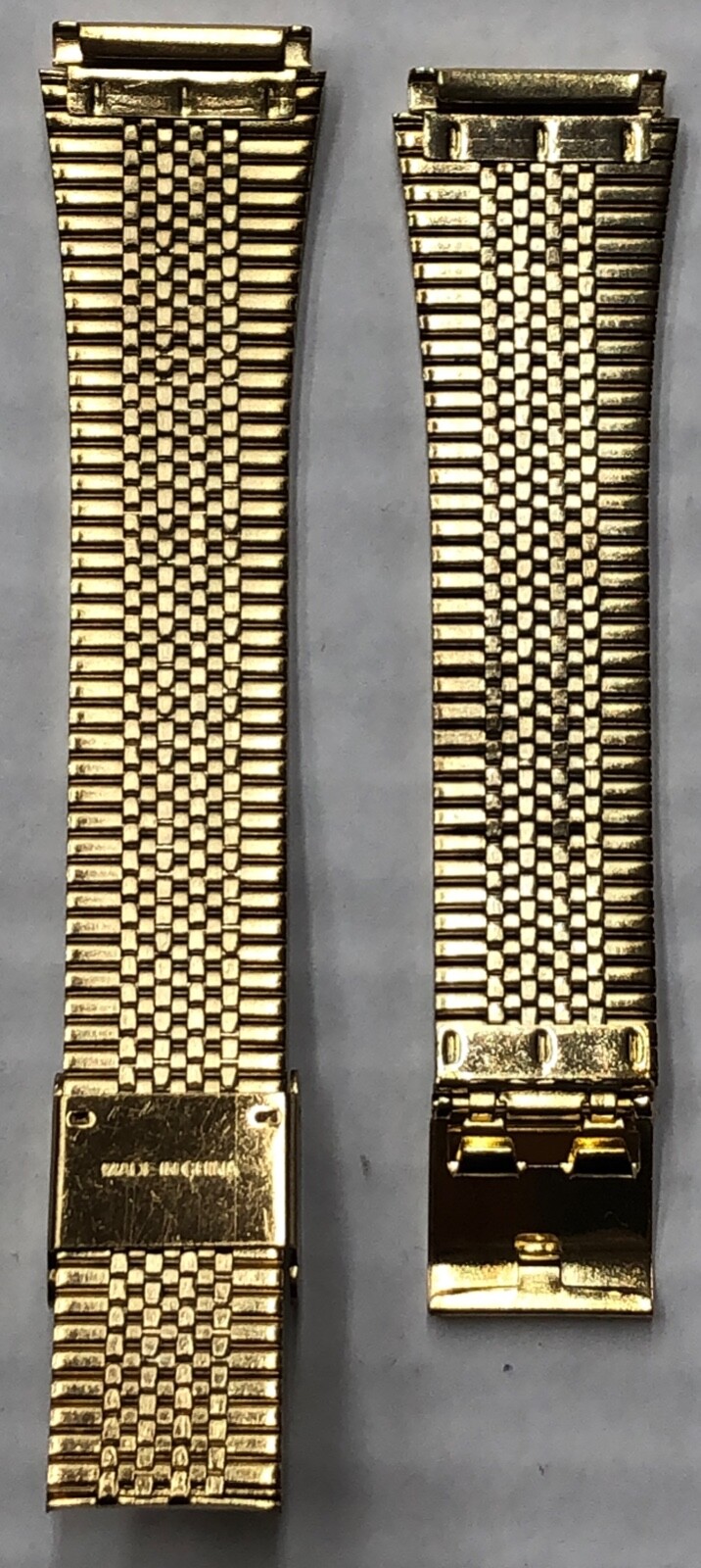 Unbranded Gold plated Stainless Steel Metal Watch Band 18mm #GPM2