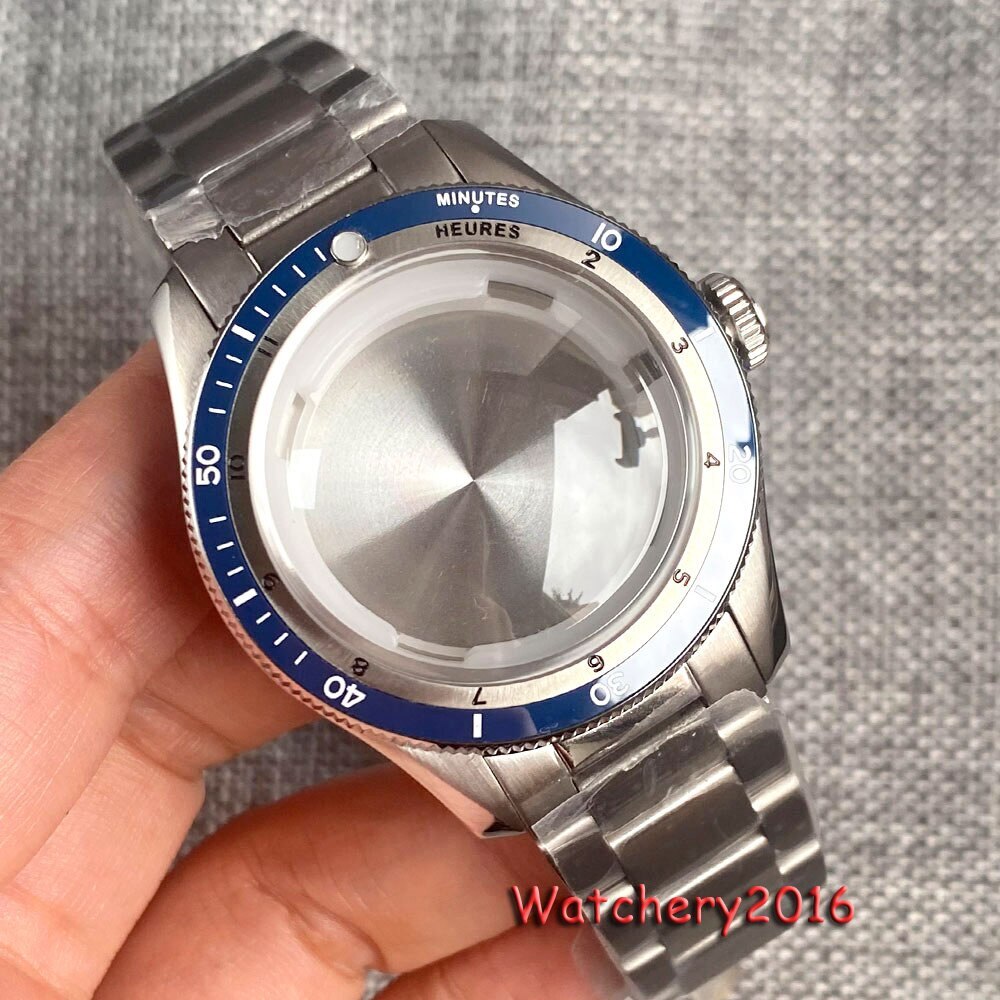 40mm Double Bow Sapphire Glass 20Bar Watch Case For NH35 NH36 ETA 2824 PT5000