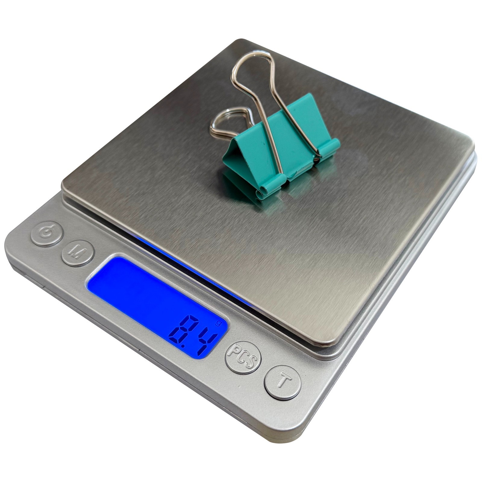Digital Gram Jewelry Scale 2000g x 0.1g Stainless steel platform Silver base