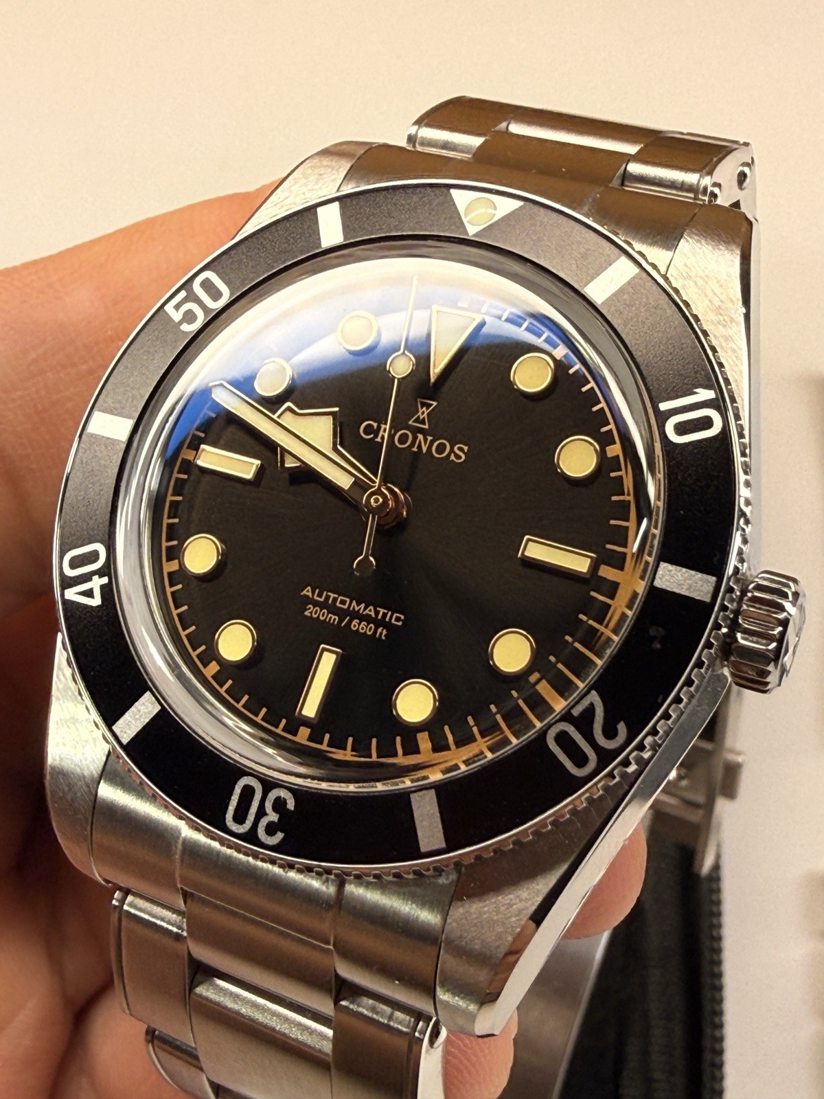 Cronos 37mm PT5000 Vintage Diver Watch L6033 – USA SELLER