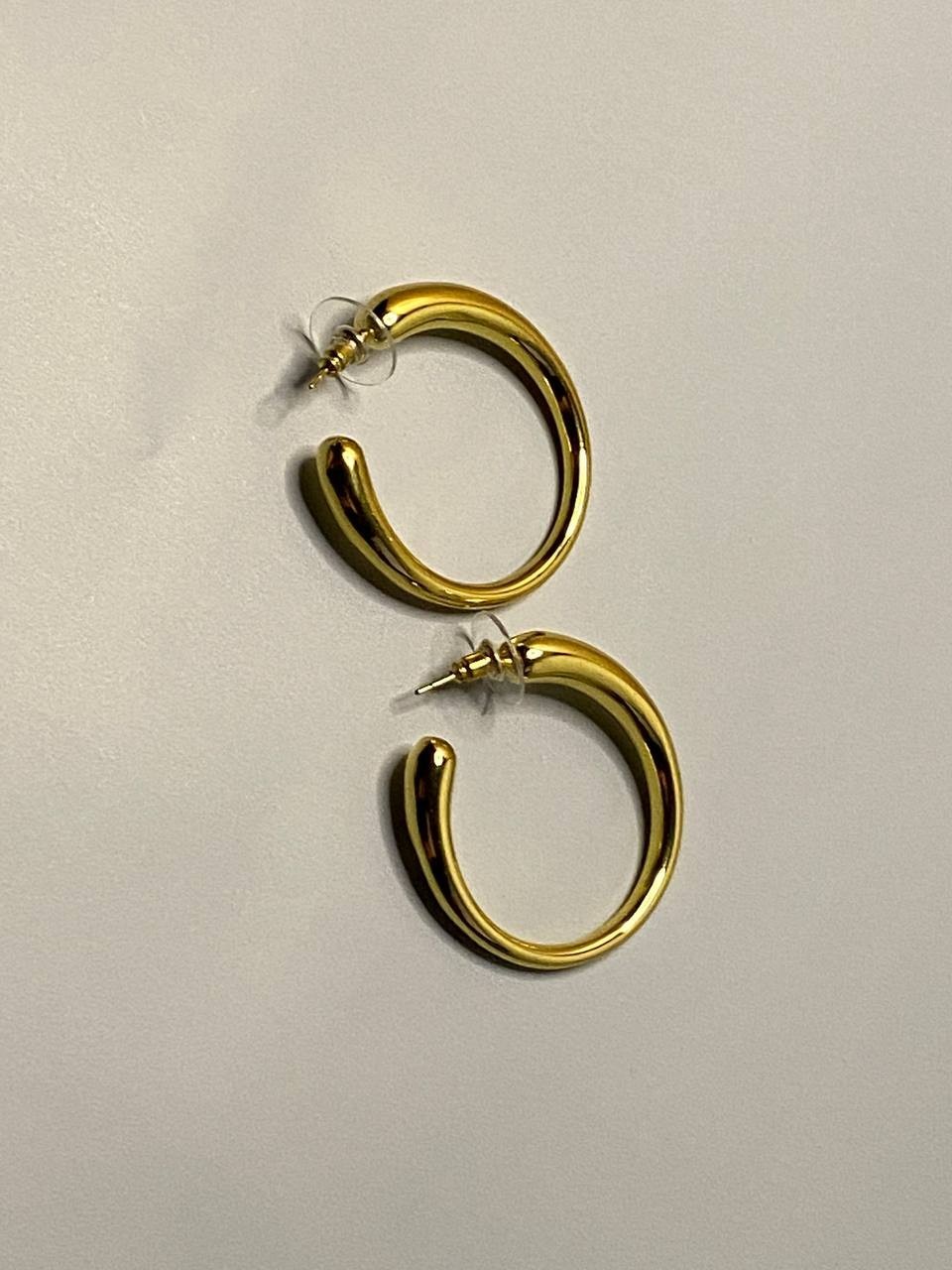 Yves Saint Laurent Gold Chunky Hoop Earrings
