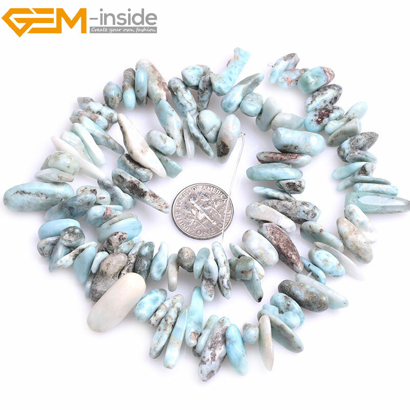 Natural Stone Pionts Sticks Spike Sunstone Larimar Loose Bead Jewelry Making 15″