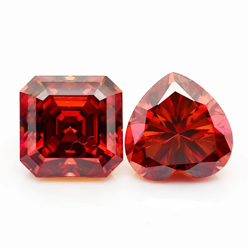 Garnet Color Multi-shape 0.5-3ct Moissanite Stones GRA VVS1 for Jewelry Making
