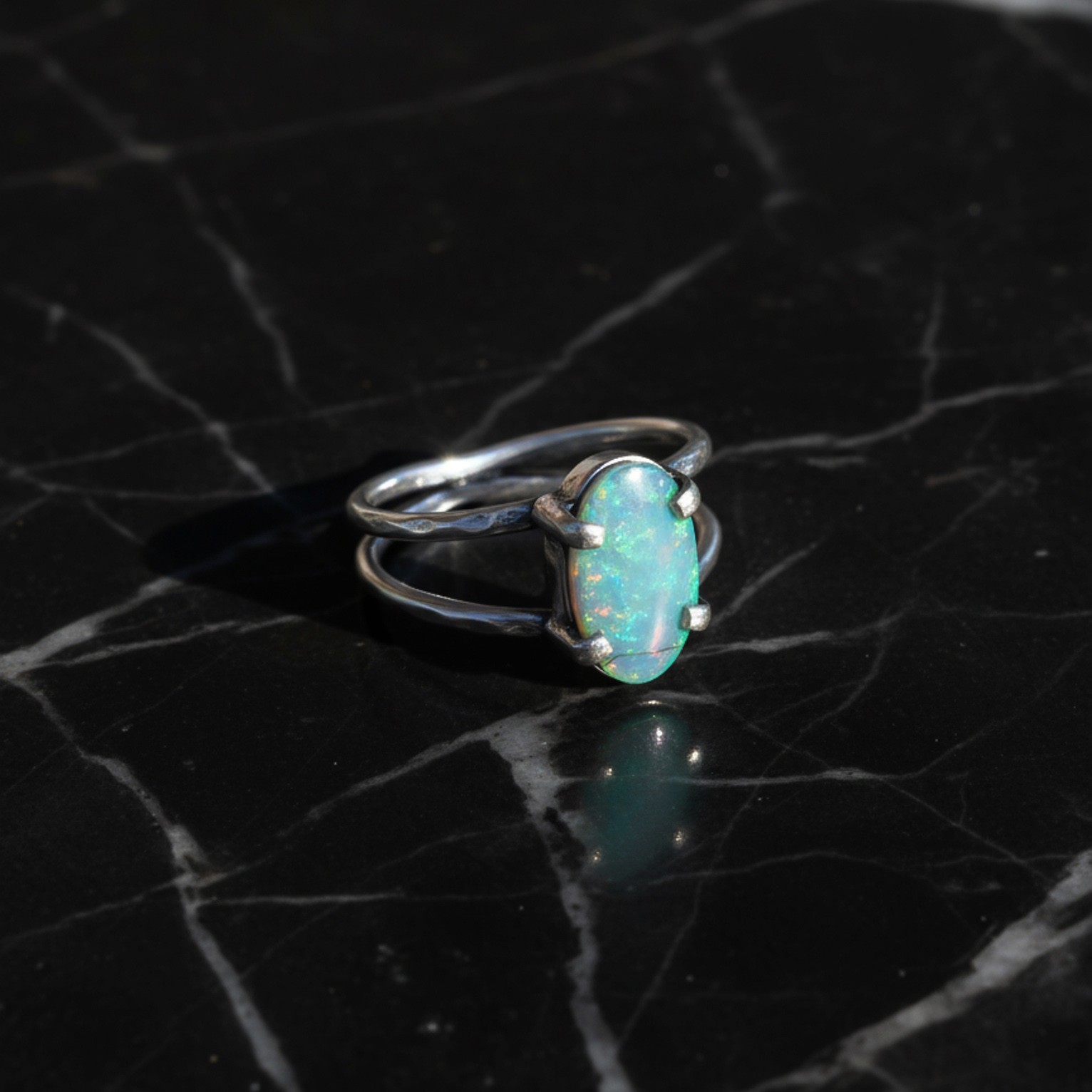 Fire Opal Gemstone 925 Sterling Silver Ring Handmade Jewelry Gift For Valentine