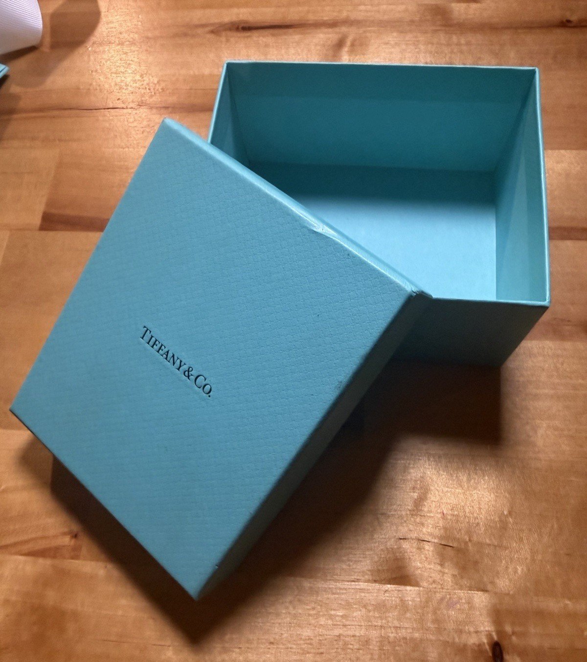 Tiffany & Co. Blue Square Lidded Gift Box for Jewelry Paper/Cardboard