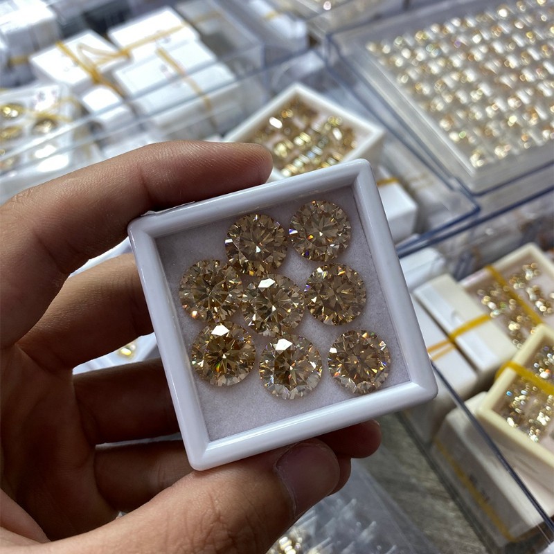 US GRA VVS1 0.5-5ct multicolor Round Cut Loose Moissanites Wholesale Price