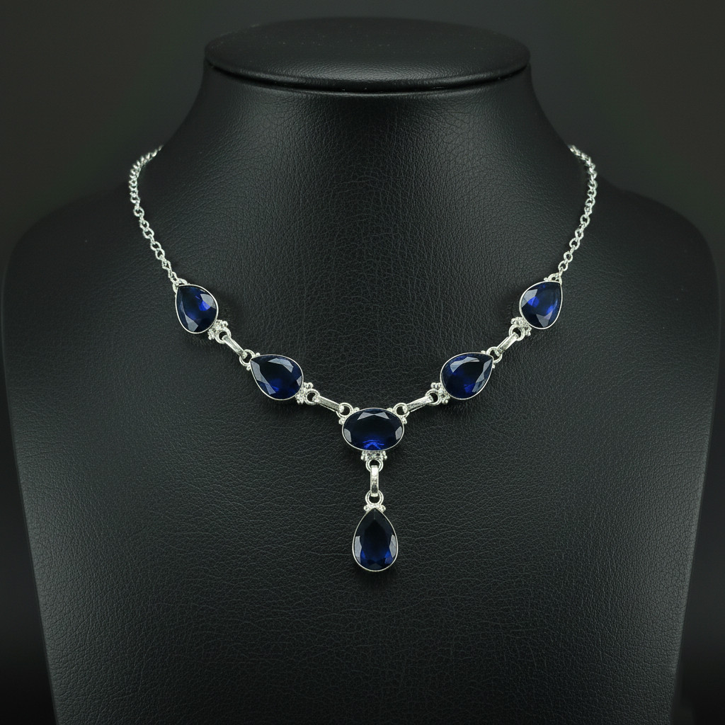 Tanzanite Gemstone 925 Sterling Silver handmade Gift Necklace 18″