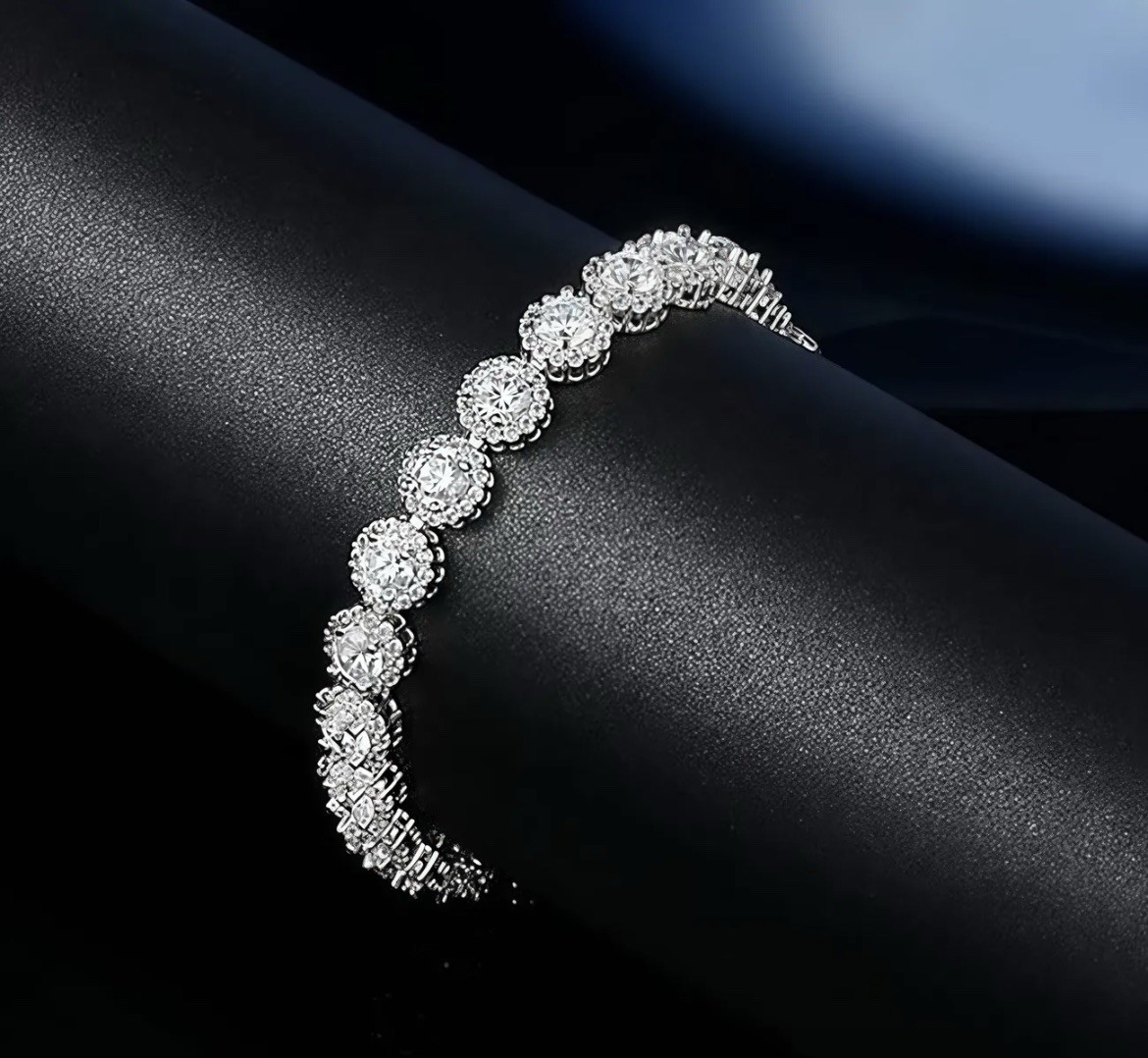 Full Moissanite Tennis Bracelet, VVS/Color D, S925