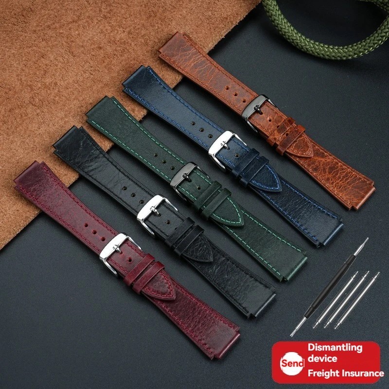 For Casio AE1200 AE1300 W-216H/W-218/WS-1400 W-737H Retro Leather Watch Strap 18
