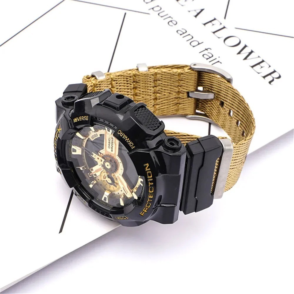18mm 20mm 22mm 24mm Canvas Military Nylon Watch Strap Band