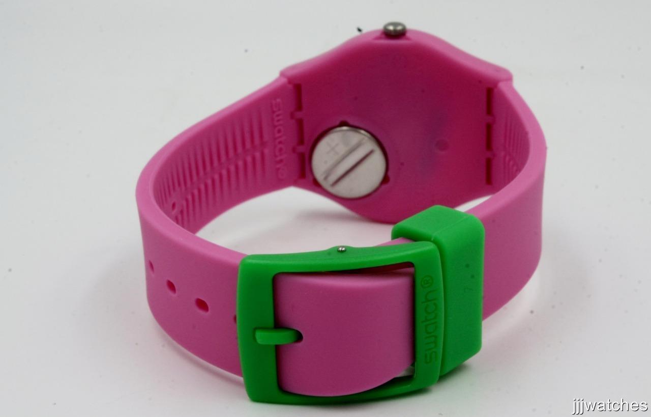 New Swiss Swatch Originals Flowerfull Get Lucky Pink Women Watch 34mm GP147 $80