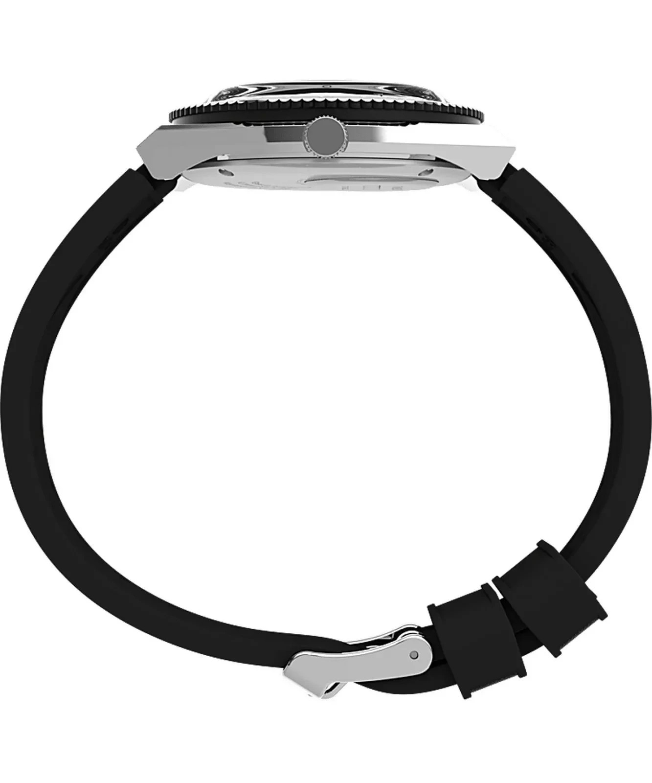 Timex Q Timex TW2V32000 Men’s Quartz Watch Black Dial Day Date Rubber Strap 38mm