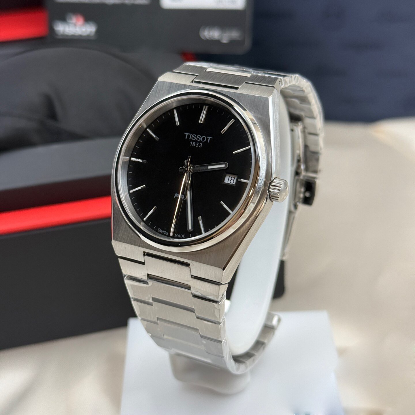 Tissot PRX/316L Quartz Black New Watch 40mm Men’s Steel Watch T137.410.11.051.00