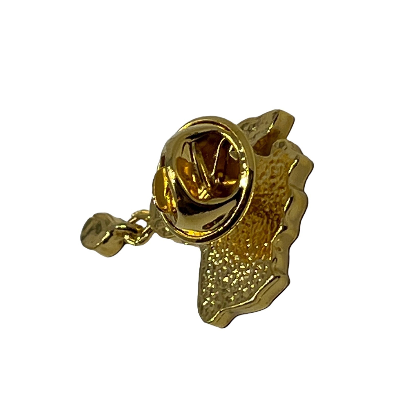Australia Tasmania Map Brooch Green Enamel Gold Tone Tie Pin