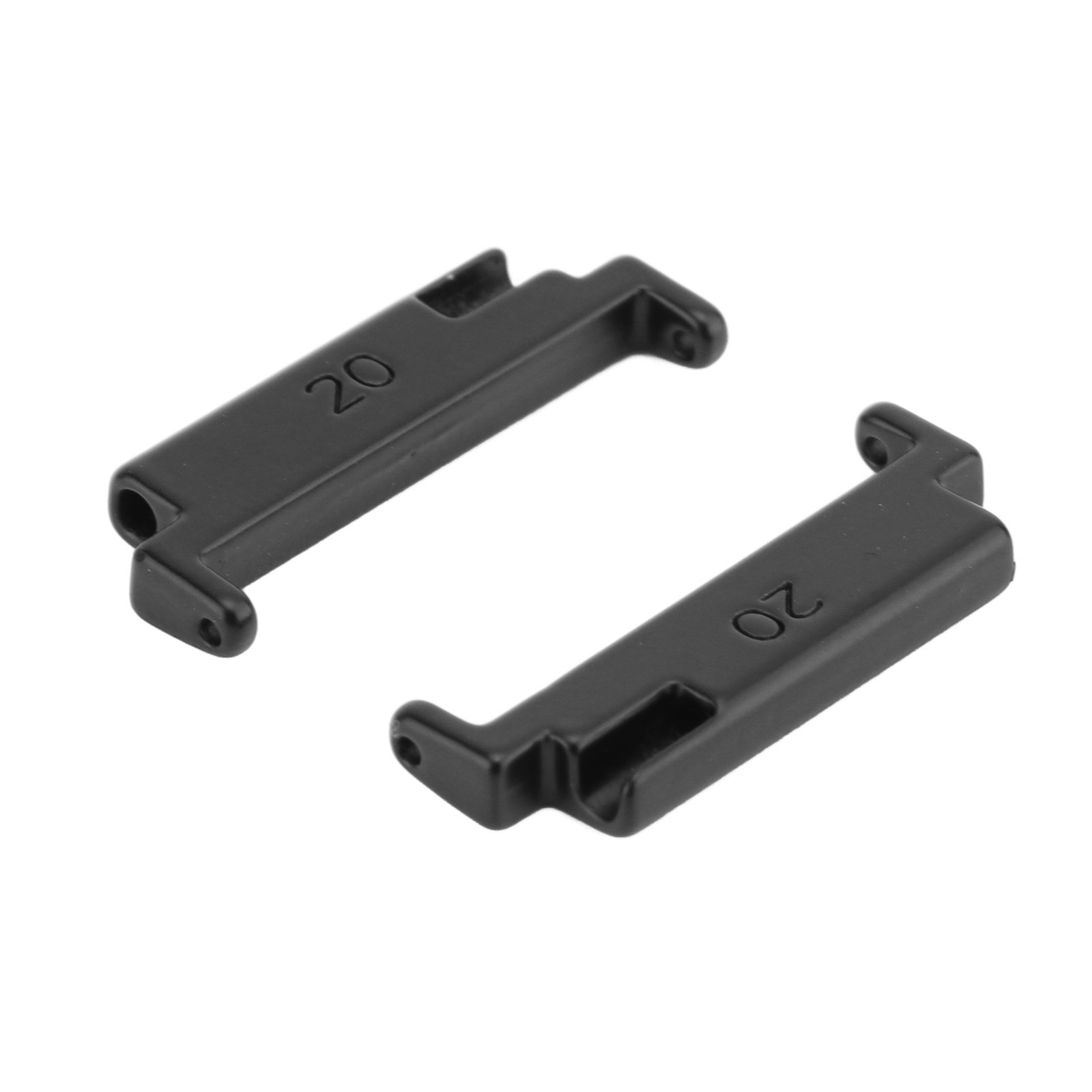 Black A Pair 1 Pair Metal Watch Band Adapter 20 To 22mm Watch Strap Connect N