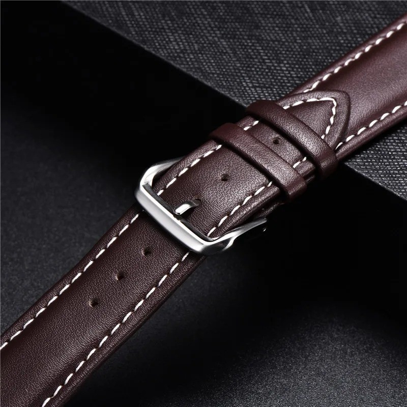 16mm 18mm 20mm 22mm 24mm Genuine Leather Watch Band Strap Bracelet