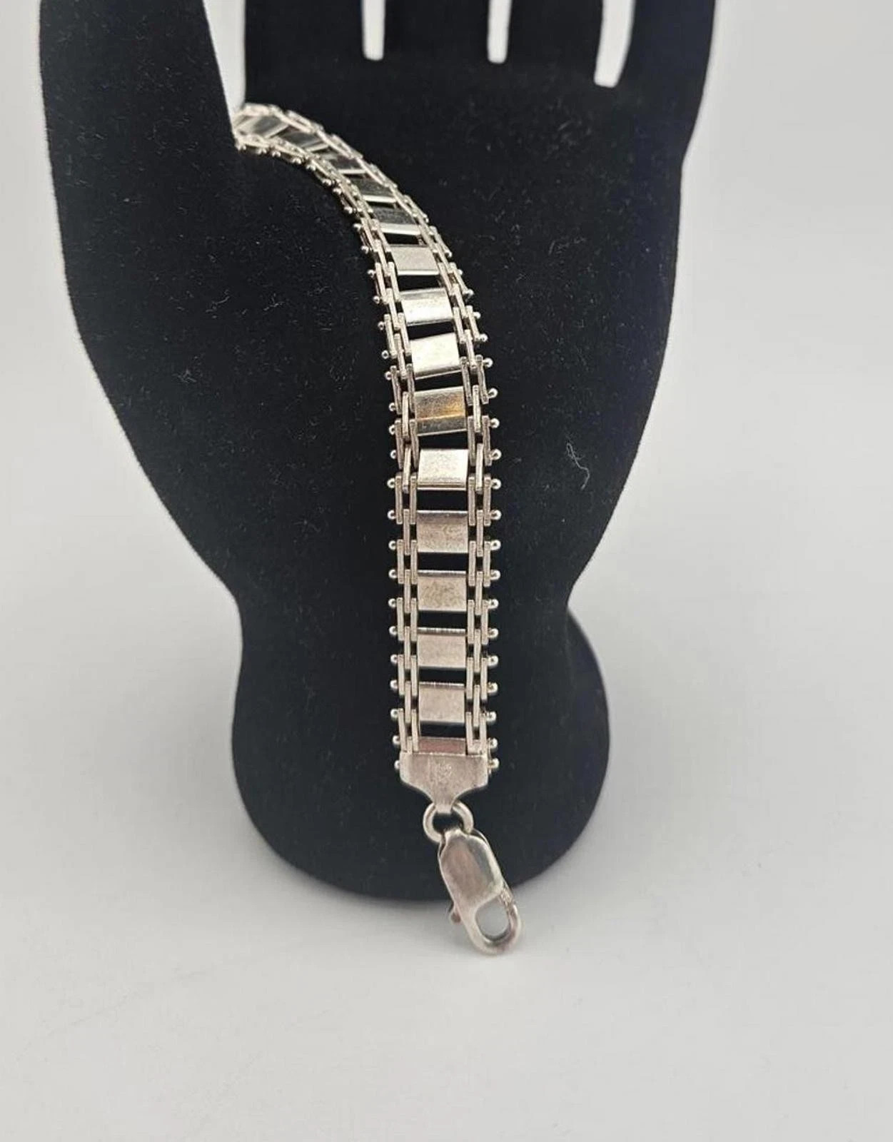 Solid Sterling Silver Unique Ladder Railroad Track Custom 7″ Bracelet