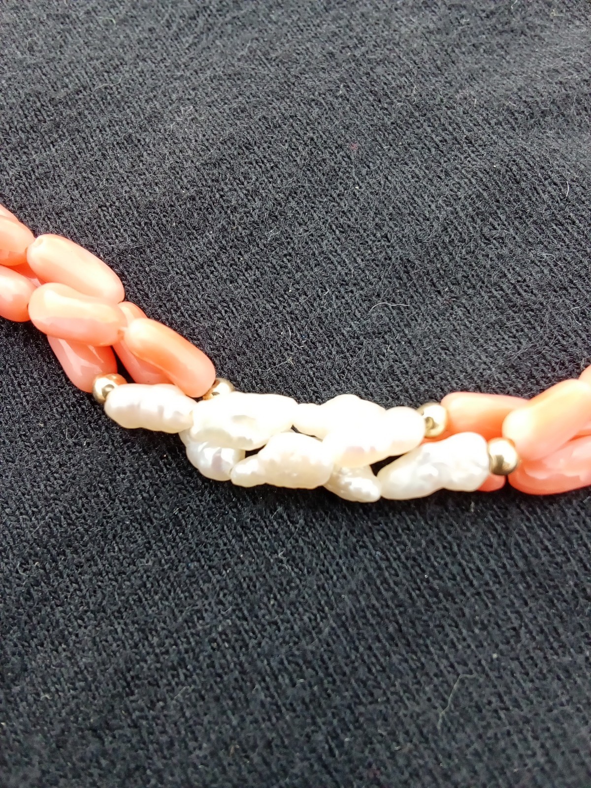 14k Coral And Sea Pearls 16-in Necklace