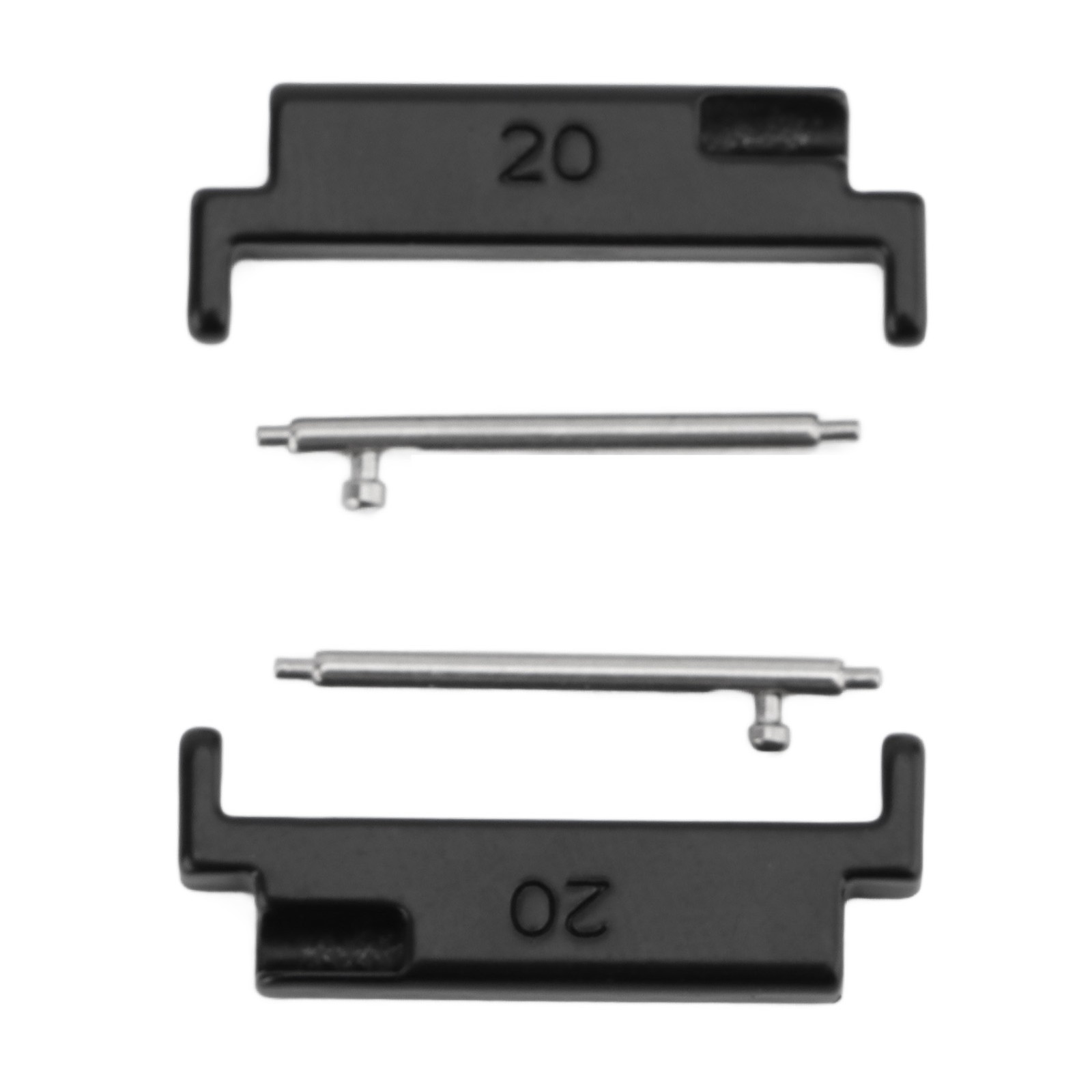 Black A Pair 1 Pair Metal Watch Band Adapter 20 To 22mm Watch Strap Connect N