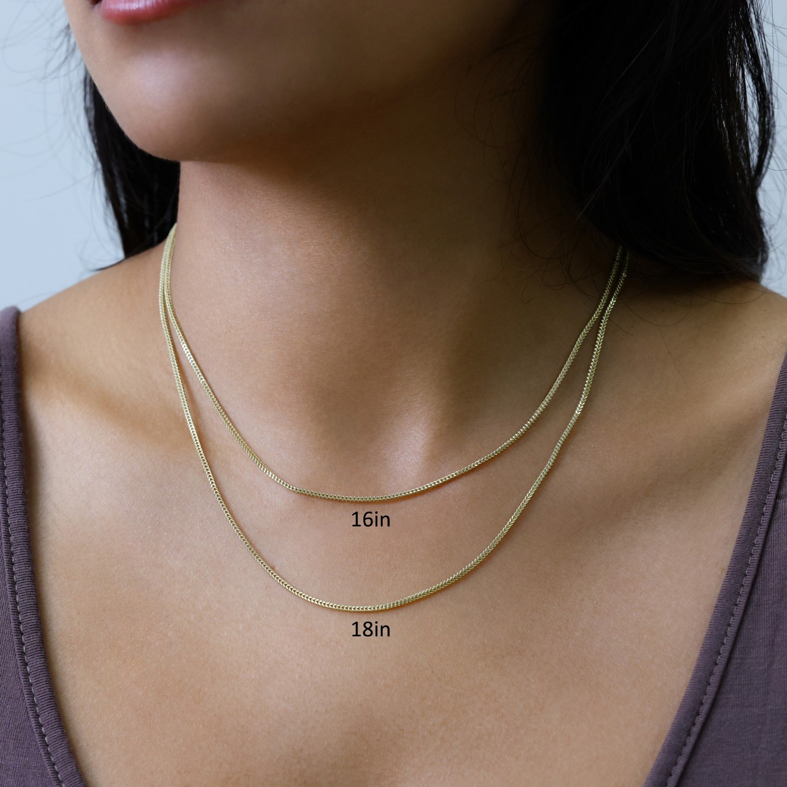 10K Yellow Gold 1.5mm Foxtail Wheat Franco Box Chain Pendant Necklace 16″- 30″