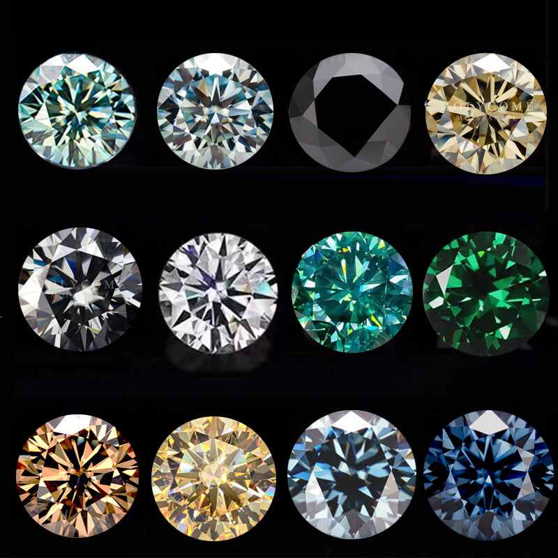 0.1-13ct D Color VVS1 Loose Moissanite Stone Round Cut for Ring Premium Quality