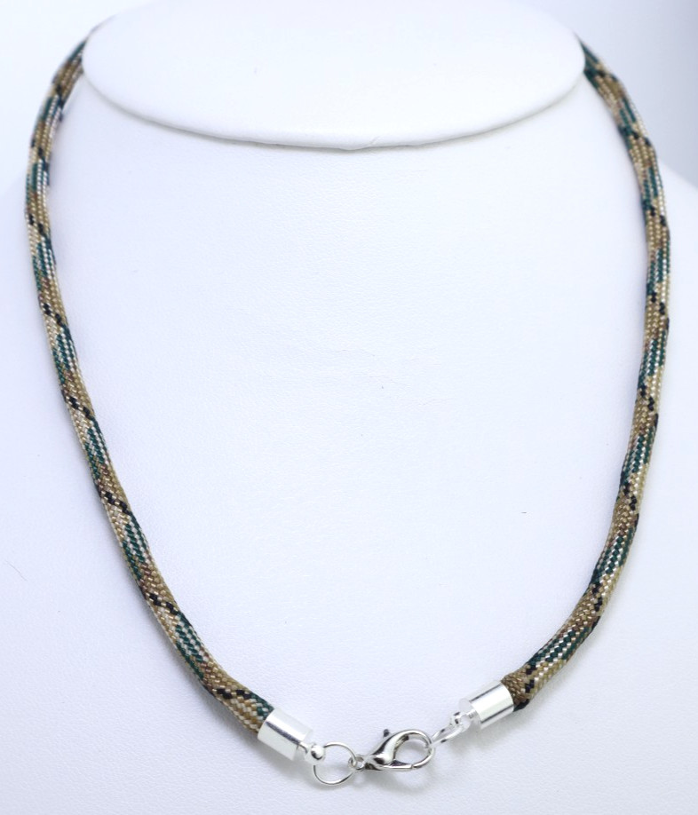 Braided Necklace Tri-Camo Anklet Bracelet 4mm Paracord Necklace Choker Lobster