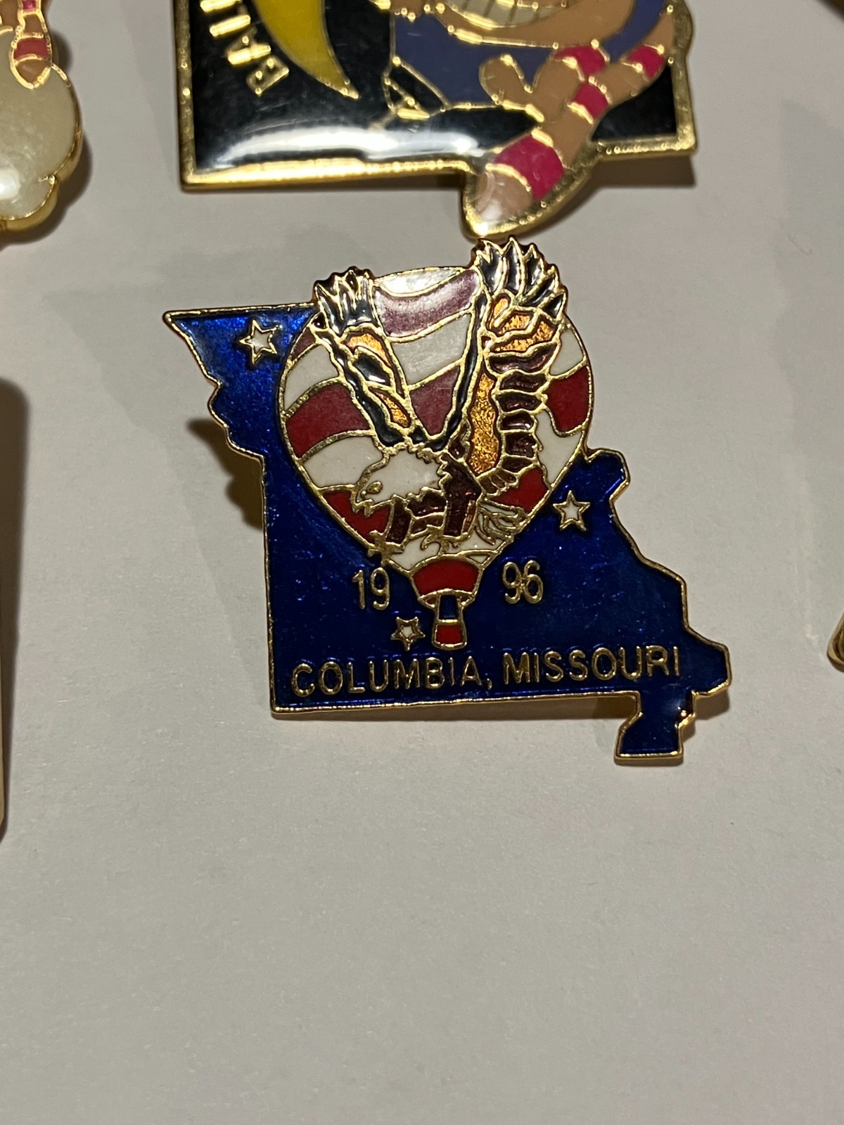 Vintage 1996 Columbia Missouri Hot Air Balloon Festival Pins