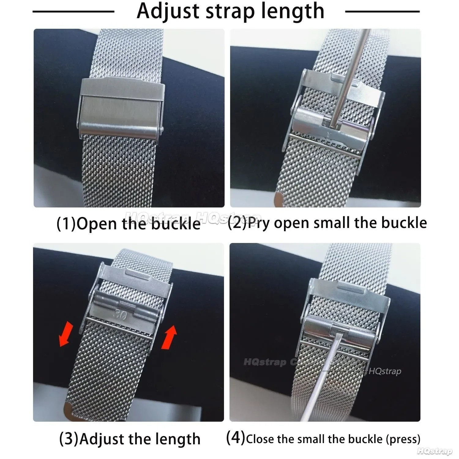 Rugged Milanese Mesh Stainless Steel Metal Watch Strap Band Quick Release12-24mm