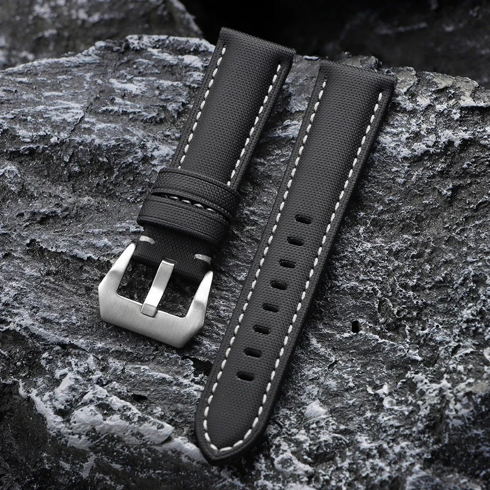 Genuine Sailcloth Watch Band 20mm 22mm 24mm 26mm Waterproof Quick Release Strap