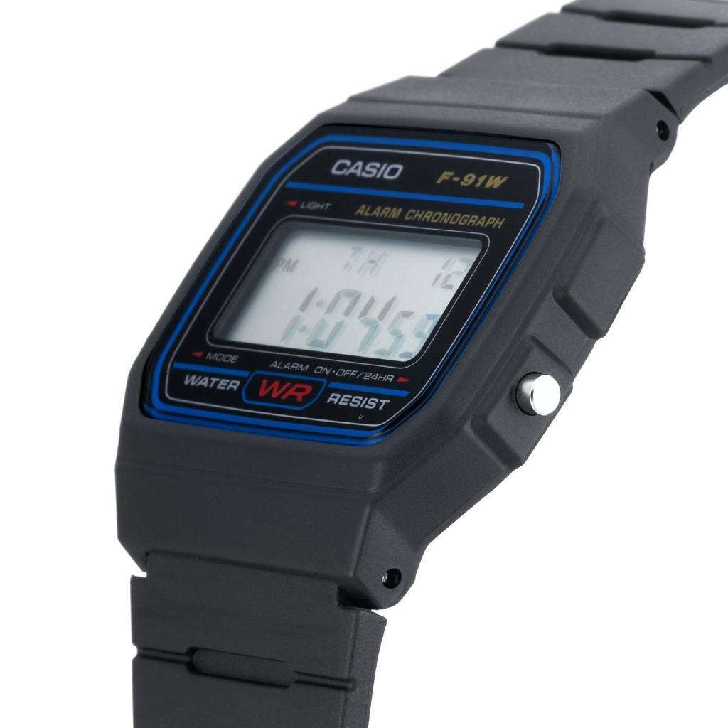 CASIO F-91W-1YER⎪F-91W-1⎪F-91W-1YEG⎪Original⎪CASIO Collection Vintage⎪NEGRO