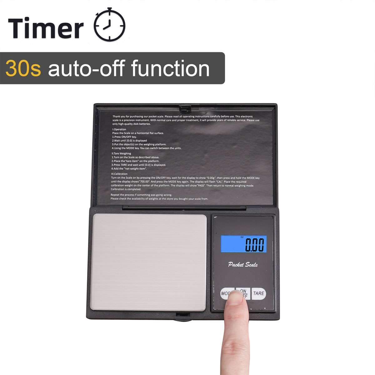 Pocket 1000g x 0.1g Digital Jewelry Gold Coin Gram Balance Weight Precise Scale
