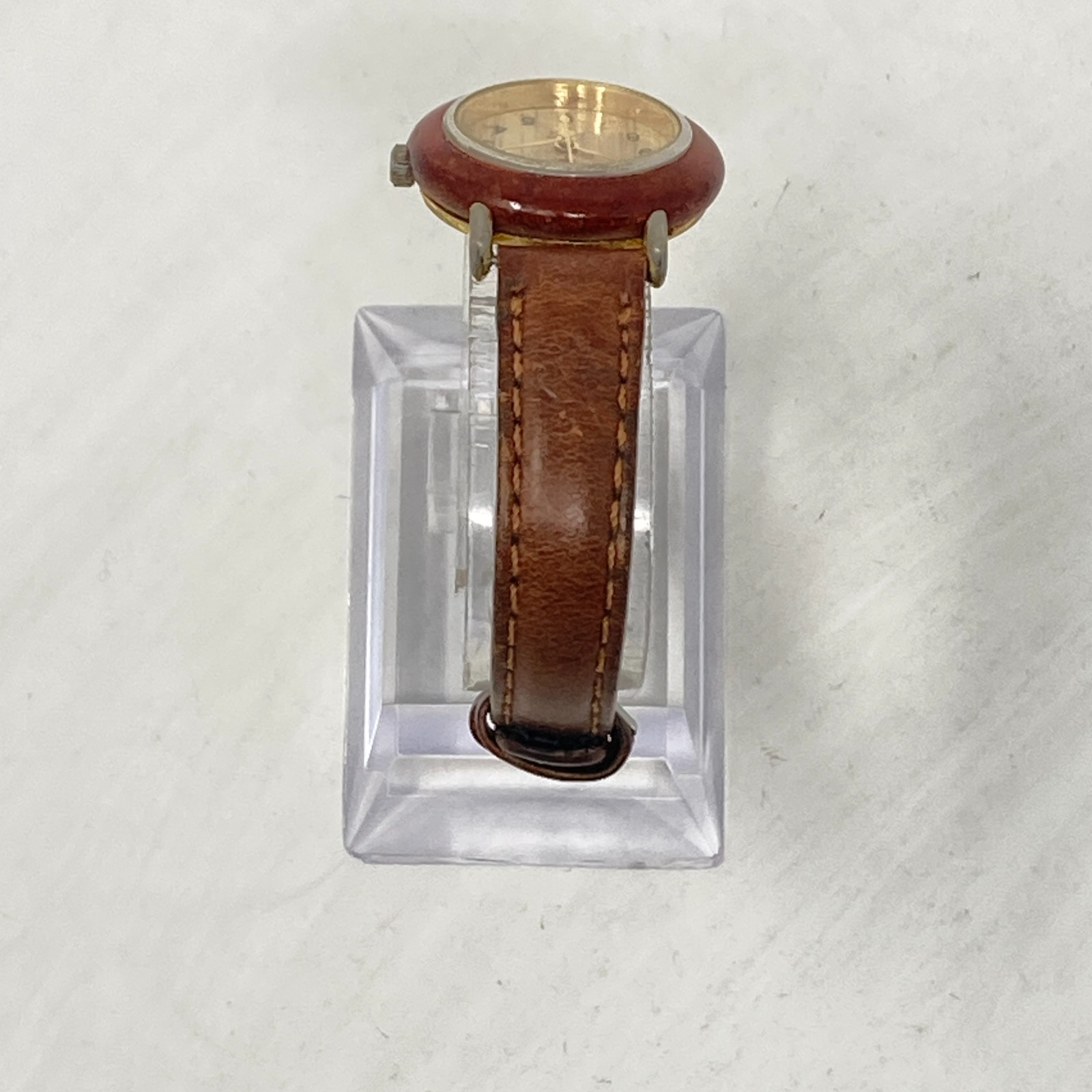 Canada Watch Women 26mm Maple Leaf Wood Leather Band New Battery 7.5″
