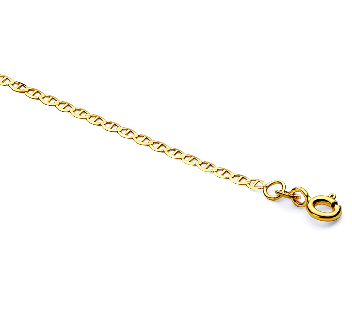 Solid 14K Yellow Gold Mariner Necklace Chain 1.4MM 16-24 Inches